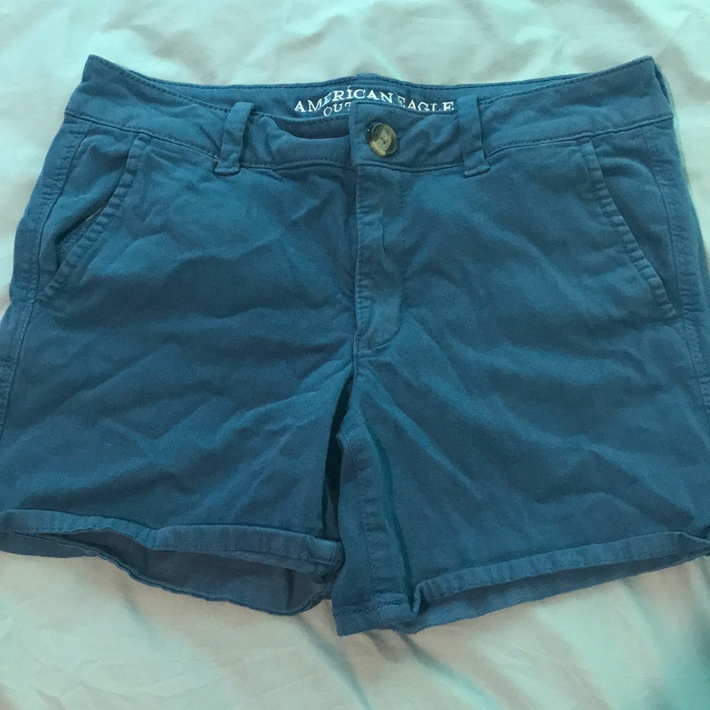 American Eagle Super Stretch blue shorts